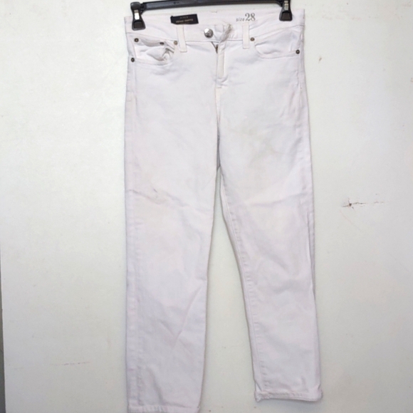 J. Crew Skinny White Jeans Toothpick Vintage Cropped Cut Women's size 28 - Picture 2 of 11